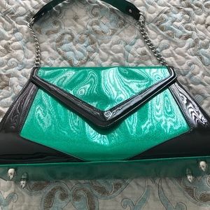 Green and Black Pinup Couture Handbag!